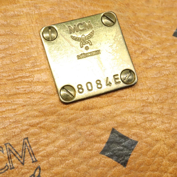 MCM Logogram Vicetos Hand Bag PVC Leather 2way Brown Gold Auth bs26669