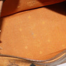 MCM Logogram Vicetos Hand Bag PVC Leather 2way Brown Gold Auth bs26669-11