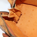 MCM Logogram Vicetos Hand Bag PVC Leather 2way Brown Gold Auth bs26669-21