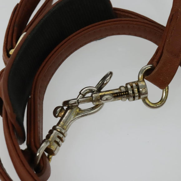 MCM Logogram Vicetos Hand Bag PVC Leather 2way Brown Gold Auth bs26669