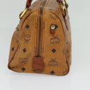 MCM Logogram Vicetos Hand Bag PVC Leather 2way Brown Gold Auth bs26669-4