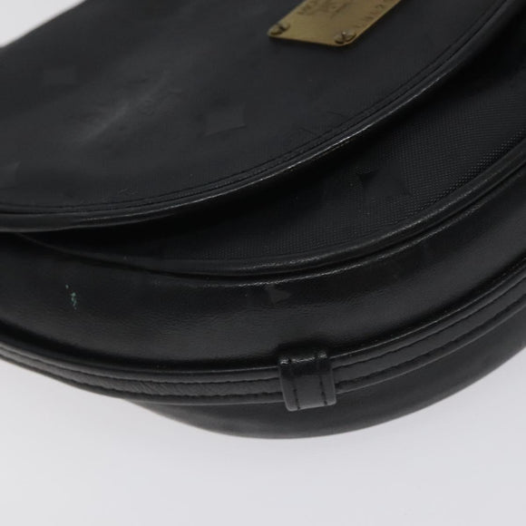 MCM Vicetos Logogram Shoulder Bag PVC Black Gold Auth bs26670