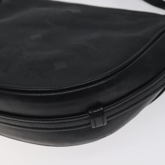 MCM Vicetos Logogram Shoulder Bag PVC Black Gold Auth bs26670