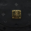 MCM Vicetos Logogram Shoulder Bag PVC Black Gold Auth bs26670-12