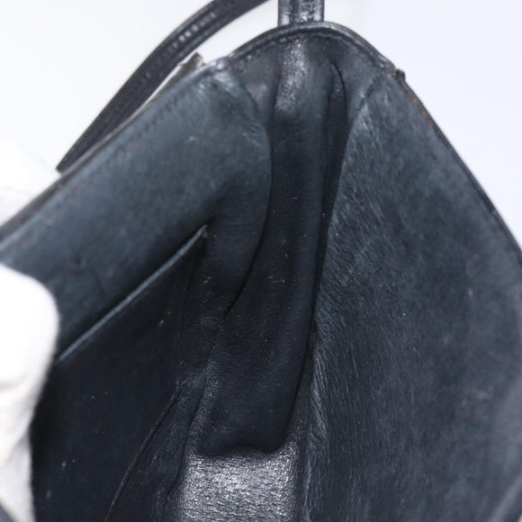 MCM Vicetos Logogram Shoulder Bag PVC Black Gold Auth bs26670