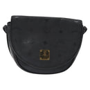 MCM Vicetos Logogram Shoulder Bag PVC Black Gold Auth bs26670-13