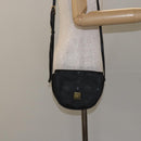 MCM Vicetos Logogram Shoulder Bag PVC Black Gold Auth bs26670-21