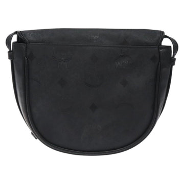 MCM Vicetos Logogram Shoulder Bag PVC Black Gold Auth bs26670 - 0