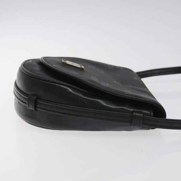 MCM Vicetos Logogram Shoulder Bag PVC Black Gold Auth bs26670