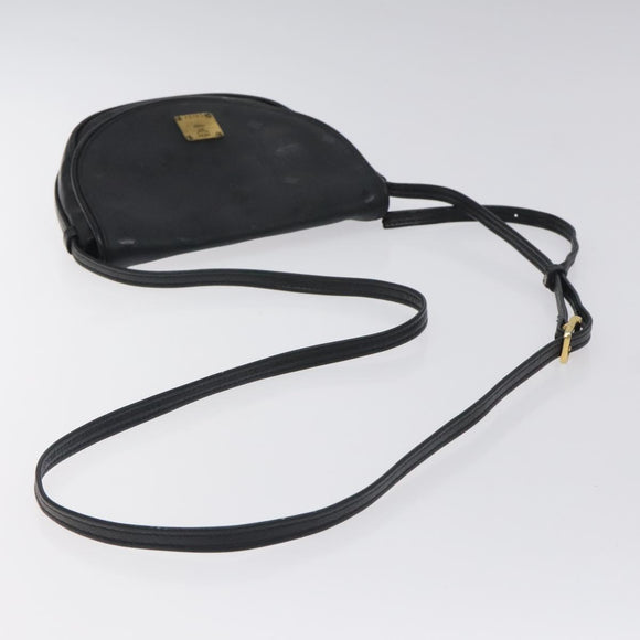 MCM Vicetos Logogram Shoulder Bag PVC Black Gold Auth bs26670