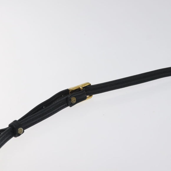 MCM Vicetos Logogram Shoulder Bag PVC Black Gold Auth bs26670