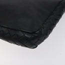 BOTTEGA VENETA INTRECCIATO Clutch Bag Leather Black Auth bs26671-15