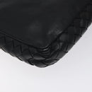 BOTTEGA VENETA INTRECCIATO Clutch Bag Leather Black Auth bs26671-16