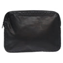 BOTTEGA VENETA INTRECCIATO Clutch Bag Leather Black Auth bs26671-13