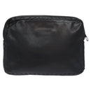 BOTTEGA VENETA INTRECCIATO Clutch Bag Leather Black Auth bs26671-2