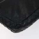 BOTTEGA VENETA INTRECCIATO Clutch Bag Leather Black Auth bs26671-14