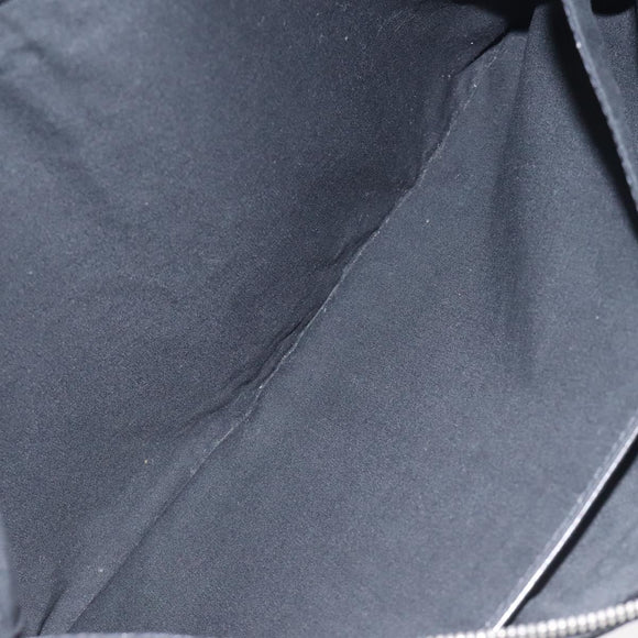 BALENCIAGA Clip L Clutch Bag Leather Black Silver 273023 Auth bs26675