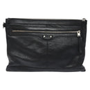 BALENCIAGA Clip L Clutch Bag Leather Black Silver 273023 Auth bs26675-13