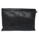 BALENCIAGA Clip L Clutch Bag Leather Black Silver 273023 Auth bs26675-2