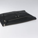 BALENCIAGA Clip L Clutch Bag Leather Black Silver 273023 Auth bs26675-5