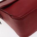 BALENCIAGA Shoulder Bag Leather Vintage Red Gold Auth bs26676-11