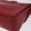 BALENCIAGA Shoulder Bag Leather Vintage Red Gold Auth bs26676-12