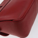 BALENCIAGA Shoulder Bag Leather Vintage Red Gold Auth bs26676-13