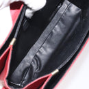 BALENCIAGA Shoulder Bag Leather Vintage Red Gold Auth bs26676-18