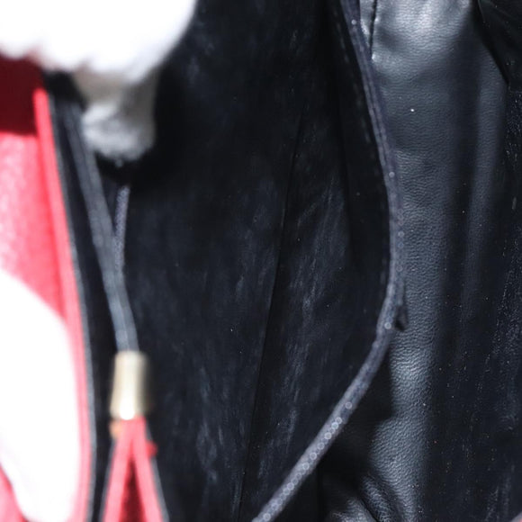 BALENCIAGA Shoulder Bag Leather Vintage Red Gold Auth bs26676