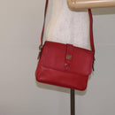 BALENCIAGA Shoulder Bag Leather Vintage Red Gold Auth bs26676-24