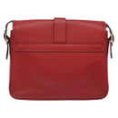 BALENCIAGA Shoulder Bag Leather Vintage Red Gold Auth bs26676-3