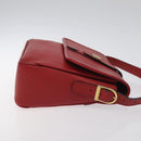 BALENCIAGA Shoulder Bag Leather Vintage Red Gold Auth bs26676-4