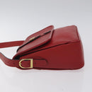 BALENCIAGA Shoulder Bag Leather Vintage Red Gold Auth bs26676-5