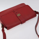 BALENCIAGA Shoulder Bag Leather Vintage Red Gold Auth bs26676-6