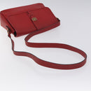 BALENCIAGA Shoulder Bag Leather Vintage Red Gold Auth bs26676-7