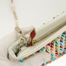 Christian Louboutin Clutch Bag Rubiposh Leather White Gold 1175134 Auth bs26678-15