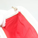 Christian Louboutin Clutch Bag Rubiposh Leather White Gold 1175134 Auth bs26678-19