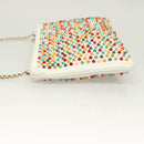 Christian Louboutin Clutch Bag Rubiposh Leather White Gold 1175134 Auth bs26678-5