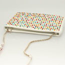 Christian Louboutin Clutch Bag Rubiposh Leather White Gold 1175134 Auth bs26678-6