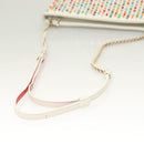 Christian Louboutin Clutch Bag Rubiposh Leather White Gold 1175134 Auth bs26678-7