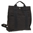 HERMES Her Line A Dos MM Backpack Canvas Gray Silver Auth bs26679-1