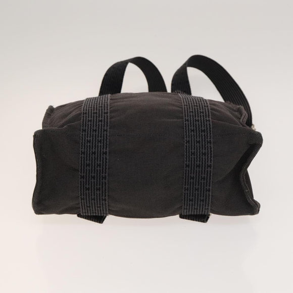 HERMES Her Line A Dos MM Backpack Canvas Gray Silver Auth bs26679