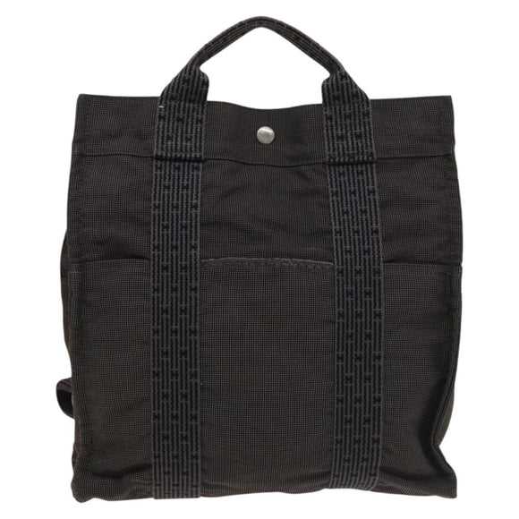 HERMES Her Line A Dos MM Backpack Canvas Gray Silver Auth bs26679