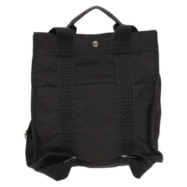 HERMES Her Line A Dos MM Backpack Canvas Gray Silver Auth bs26679 - 0