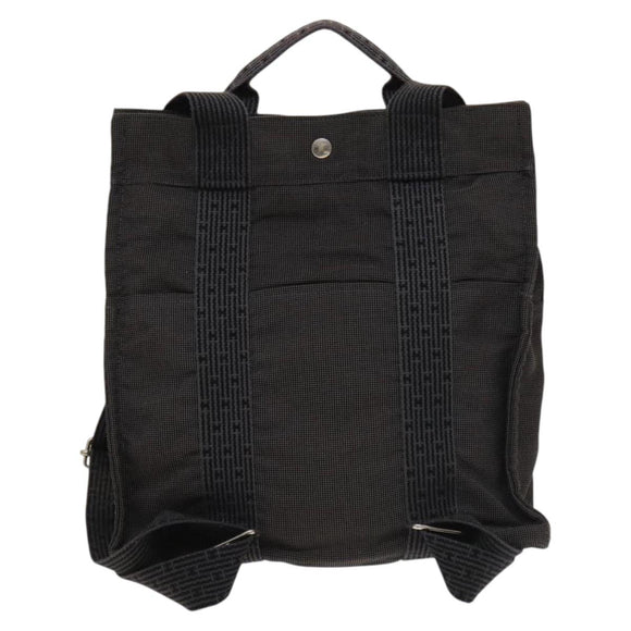 HERMES Her Line A Dos MM Backpack Canvas Gray Silver Auth bs26679