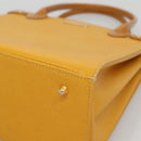 Burberrys Hand Bag Leather Yellow Gold Auth bs26688-9