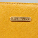 Burberrys Hand Bag Leather Yellow Gold Auth bs26688-17