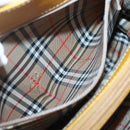 Burberrys Hand Bag Leather Yellow Gold Auth bs26688-12