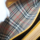 Burberrys Hand Bag Leather Yellow Gold Auth bs26688-22