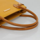 Burberrys Hand Bag Leather Yellow Gold Auth bs26688-7